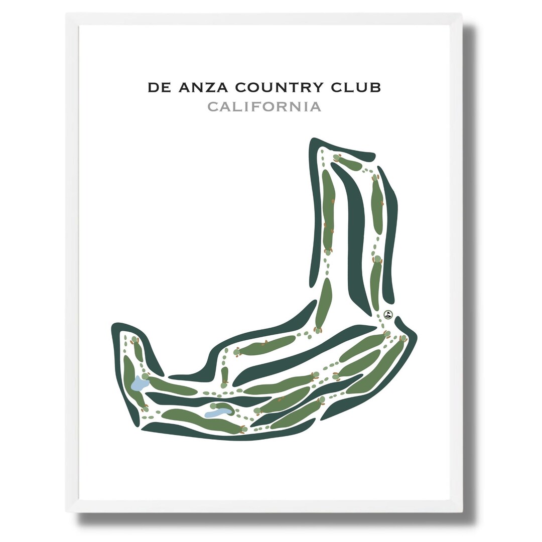 De Anza Country Club California Golf Course Map Home Etsy