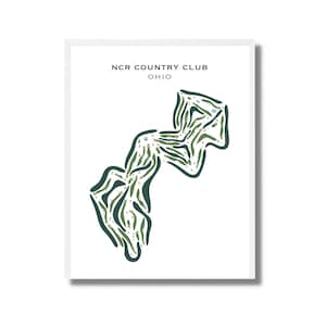 NCR Country Club, Ohio, Golf Platz Druck, Golf Dekor, Golf Geschenk für Ihn, personalisiertes Geschenk, Geburtstagsgeschenk, individuelle Golf Karte