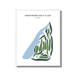 Crestmoor Golf Club, Italien | Kunstdruck, Golf Karte, Golf Karte, Golf Karte, Score Karte, Golf Karte, Kunstdruck UNGERAHMT, für Sie und Ihn