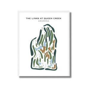 The Links à Queen Creek, Arizona | Carte du parcours de golf, carte du golf, cadeau golfeur pour lui, mise en page de la carte de score, cadeau petit ami golfeur, impression d'art sans cadre