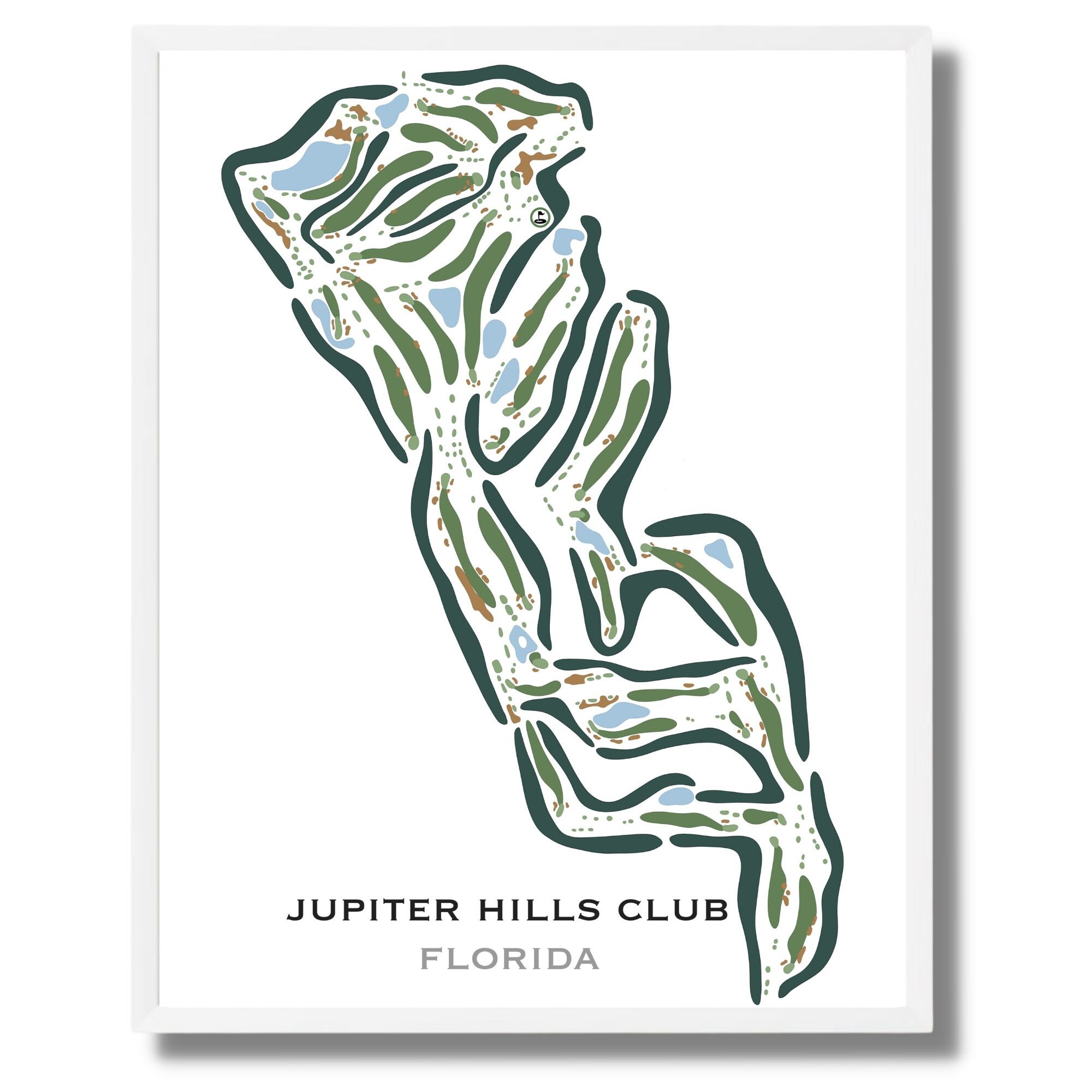 Jupiter Hills Club Florida Golf Course Map Home Decor Etsy