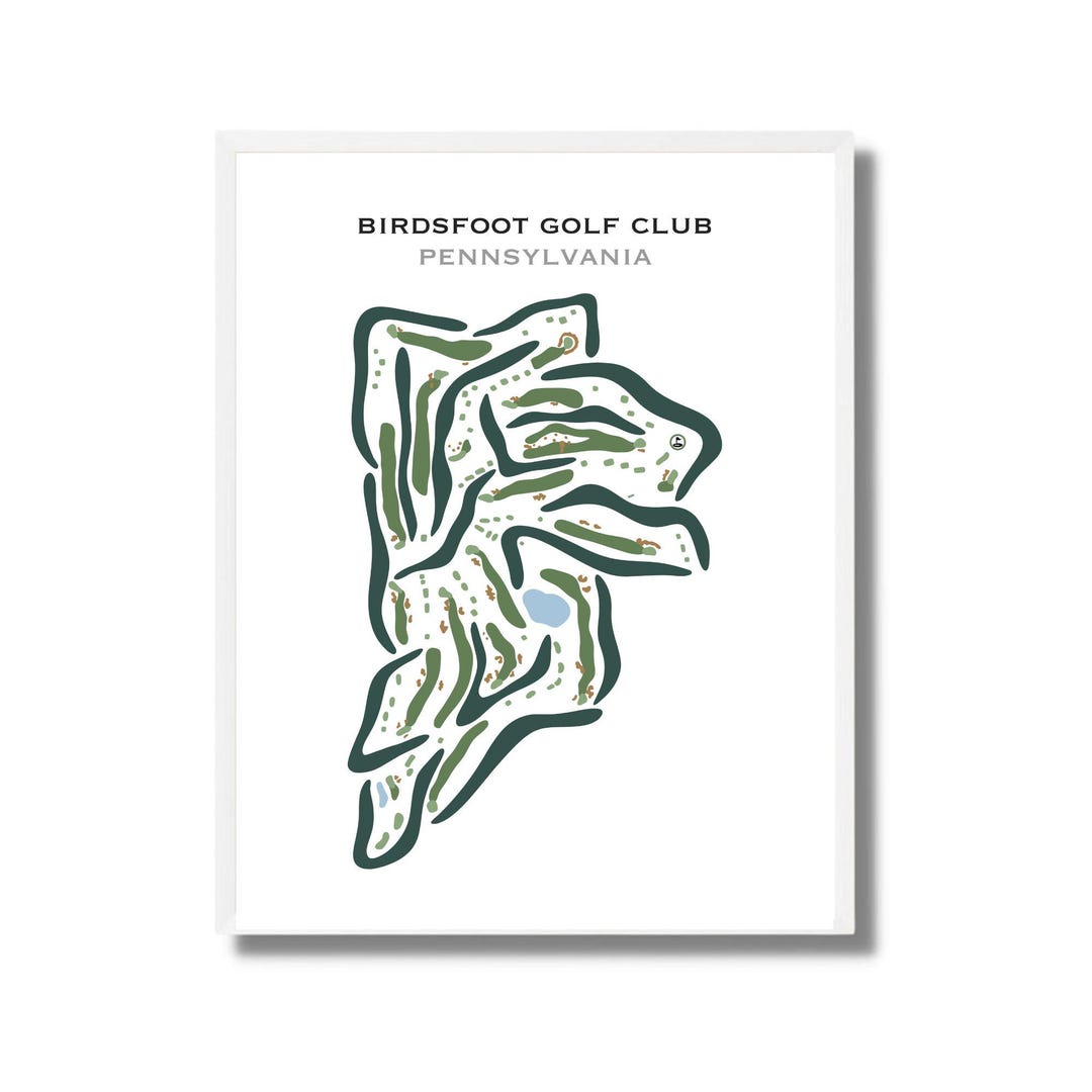 Birdsfoot Golf Club PA Golf Course Map Golf Map Golfer Gift for Him Birdsfoot Golf Club PA Golf Course Map Golf Map Golfer Gift for Him