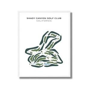 Shady Canyon Golf Club, CA | Kunstdruck, Kunstdruck, Golf Karte, Golf Karte, Score Karte, Golf Karte, Geschenk für Ihn, Kunstdruck UNGERAHMT