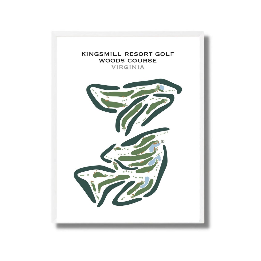 Kingsmill Resort Golf Woods Course Virginia Golf Course Map Golf