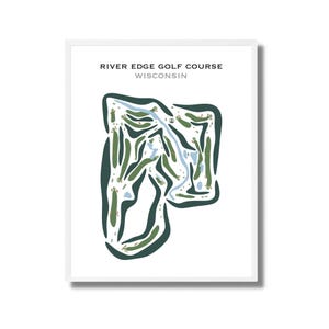 River Edge Golf Platz, WI | Kunstdruck, Golf Karte, Golf Karte, Golf Karte, Score Karte, Golf Karte, Kunstdruck UNGERAHMT, für Sie und Ihn
