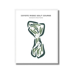 Coyote Ridge Golf Club, WA | Kunstdruck, Golf Karte, Golf Karte, Golf Karte, Score Karte, Golf Karte, Kunstdruck UNGERAHMT, für Sie und Ihn
