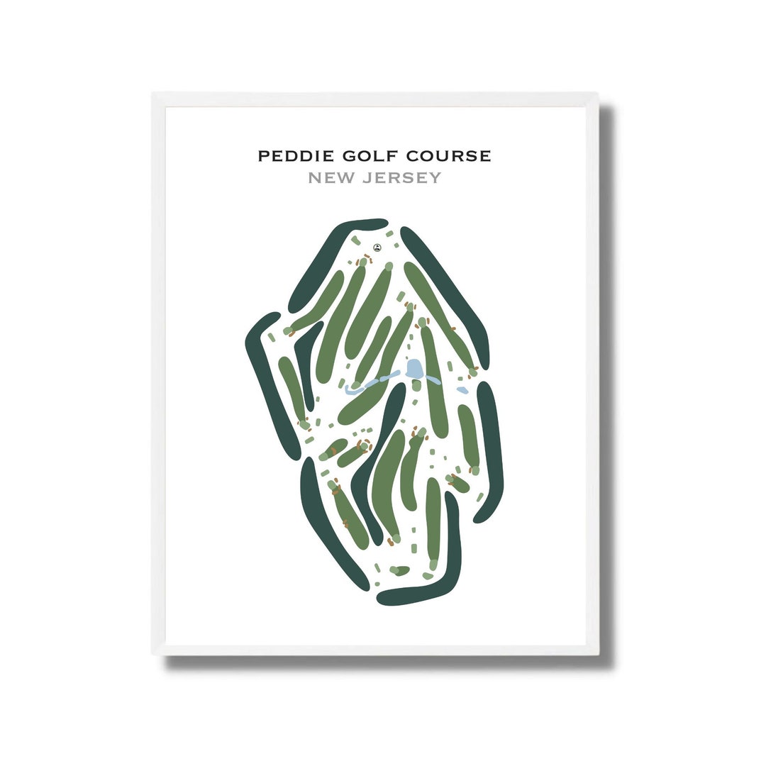 Peddie Golf Course NJ Golf Course Map Golf Map Golfer Gift for Him Peddie Golf Course NJ Golf Course Map Golf Map Golfer Gift for Him