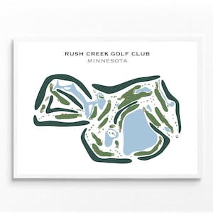 Rush Creek Golf Club, MN | Kunstdruck, Golf Karte, Golf Karte, Golf Karte, Score Karte, Golf Karte, Kunstdruck UNGERAHMT, für Sie und Ihn