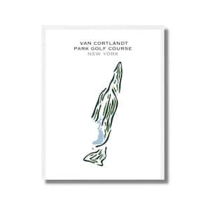 Van Cortlandt Park Golf Platz, NY | Kunstdruck, Kunstdruck, Score Card Layout, Golf Map, Golf Map, Landkarte, Geschenkidee für Sie und Ihn, Kunstdruck UNGERAHMT