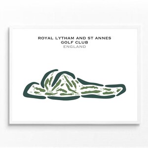 Royal Lytham & St. Annes Golf Club, England | Kunstdruck, Golf Karte, Golf Karte, Geschenk für Ihn, Geschenk für Freund, Kunstdruck UNGERAHMT