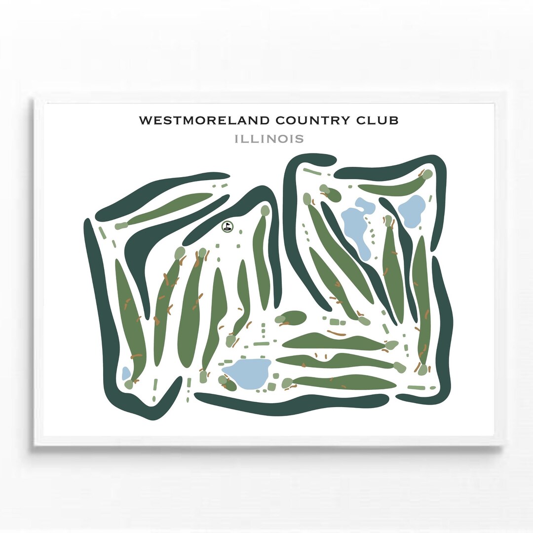 Westmoreland Country Club, IL, Golf Course Print, Golfer Gift, Custom