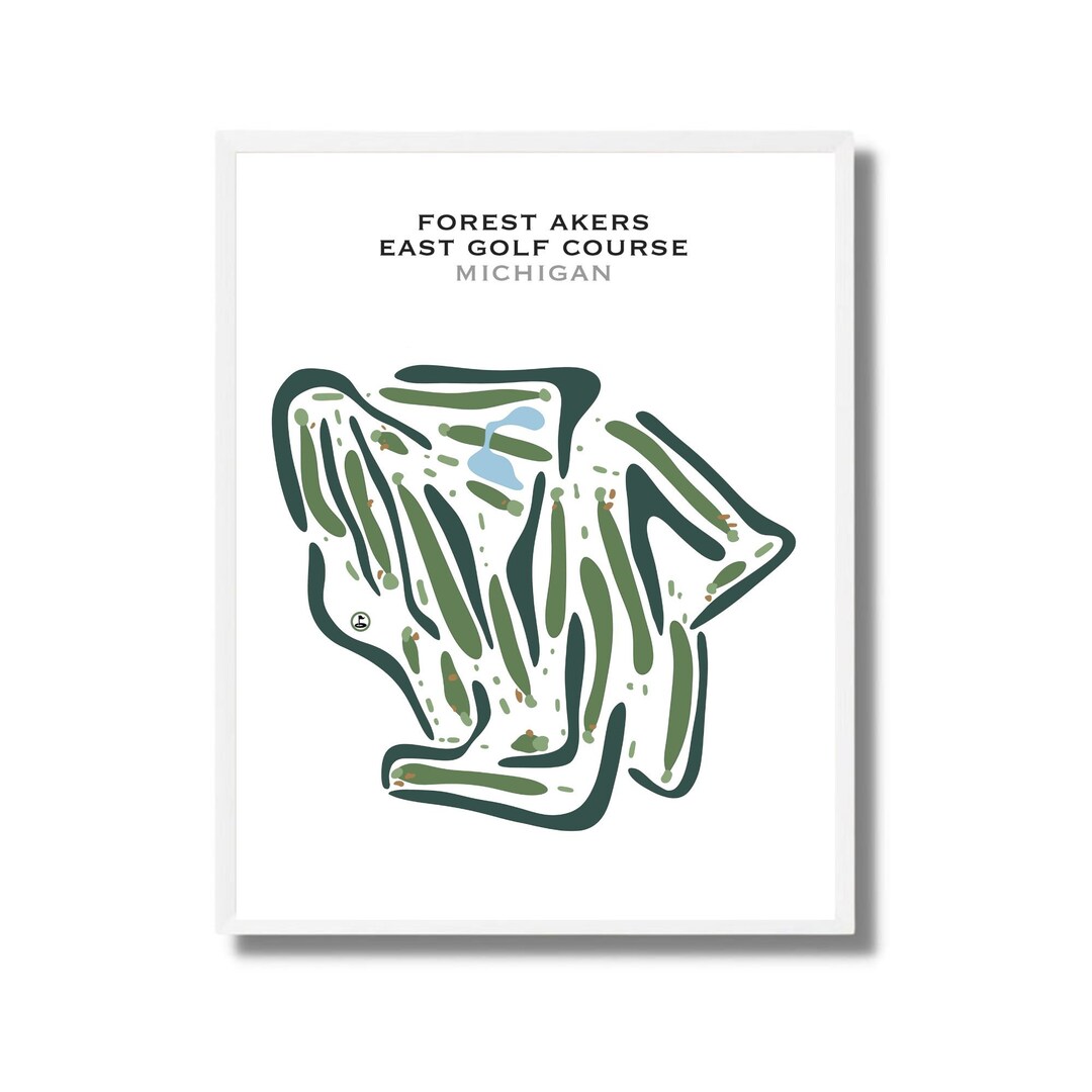 Forest Akers East Golf Course Michigan Golf Course Print Golf Décor Forest Akers East Golf Course Michigan Golf Course Print Golf Décor