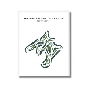 Hudson National Golf Club, New York | Kunstdruck, Golf Karte, Golf Karte, Golf Karte, Score Karte, Golf Karte, Kunstdruck UNGERAHMT, für Sie und Ihn