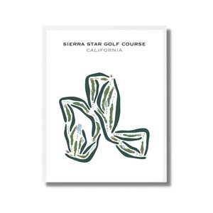 Sierra Star Golf Course, CA | Golf Course Map, Golf Map, Golfer Gift For Him, Scorecard Layout, Golfer Boyfriend Gift, Art Print Decor