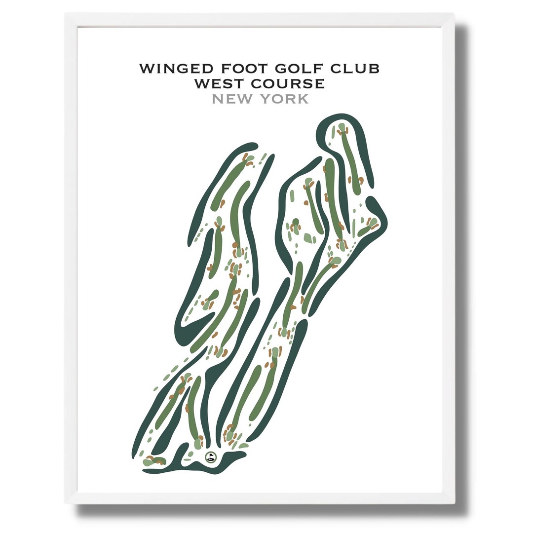 Winged Foot Golf Club West Course NY Golf Course Map Etsy