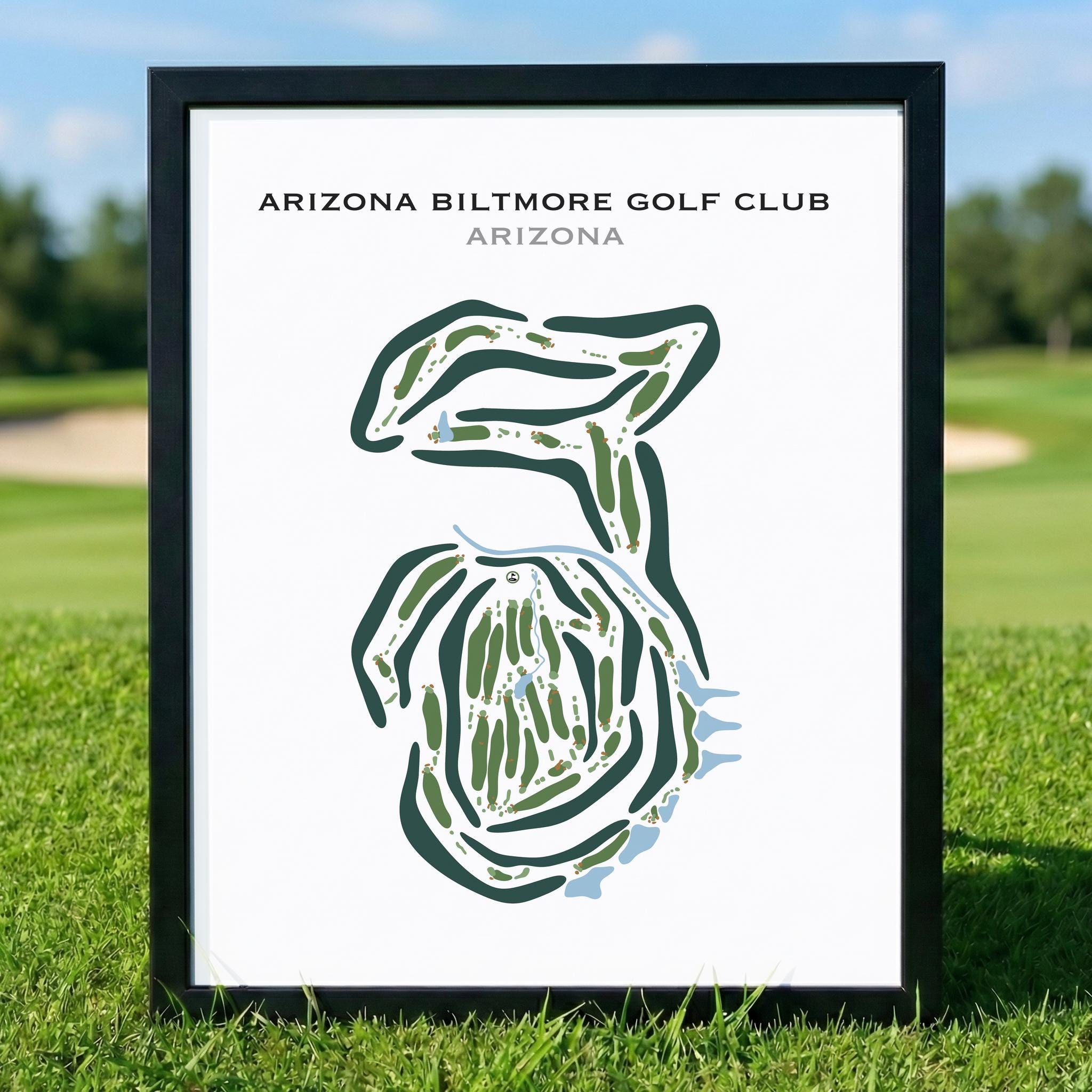 Arizona Biltmore Golf Club, AZ Golf Course Map Wall Art 