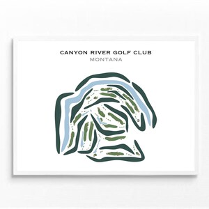 Canyon River Golf Club, Mt | Kunstdruck, Golf Karte, Golf Karte, Golf Karte, Score Karte, Golf Karte, Kunstdruck UNGERAHMT, für Sie und Ihn
