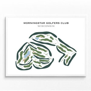 Morningstar Golfers Club, WI | Kunstdruck, Golf Karte, Golf Karte, Golf Karte, Score Karte, Golf Karte, Kunstdruck UNGERAHMT, für Sie und Ihn