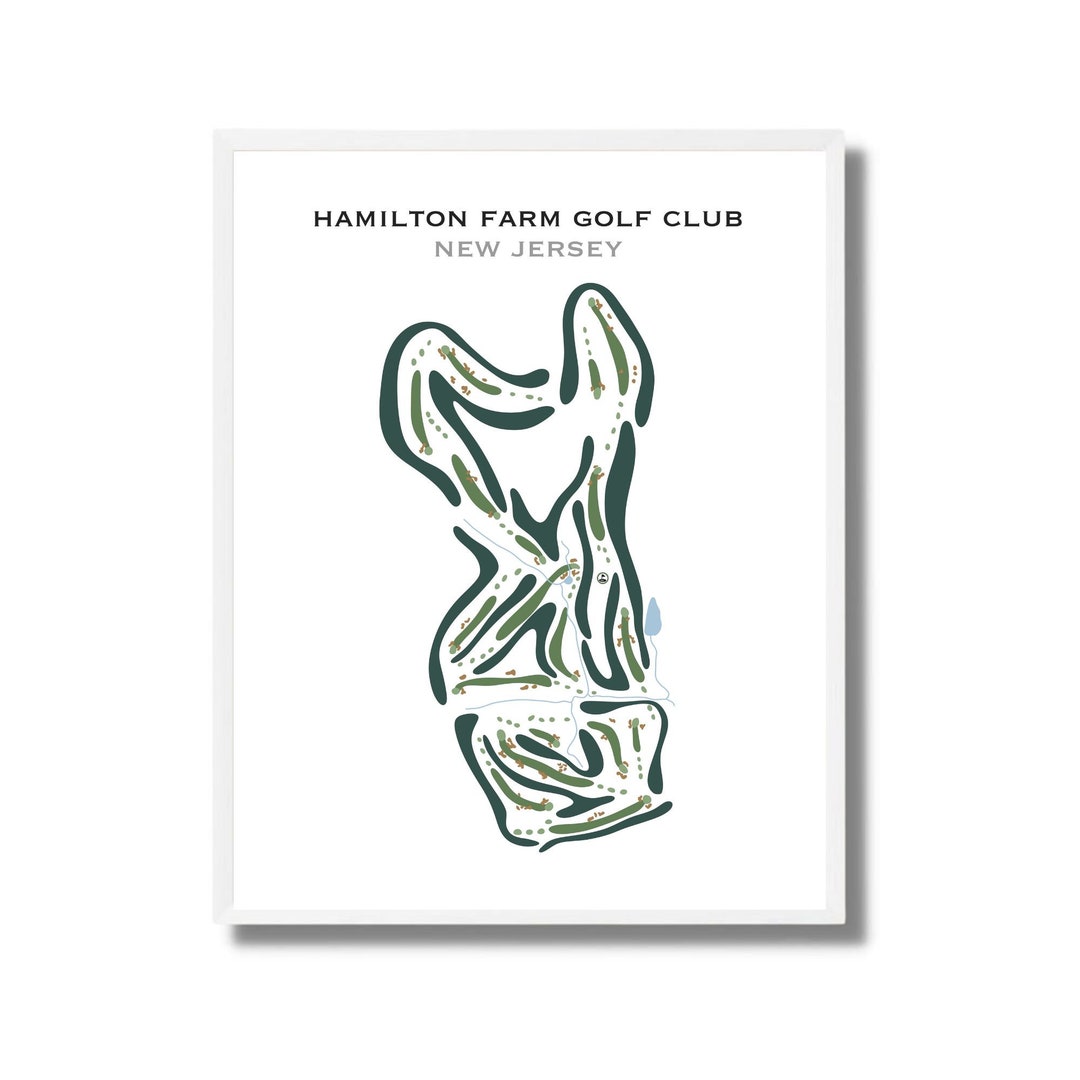 Hamilton Farm Golf Club NJ Golf Course Map Home Decor Etsy