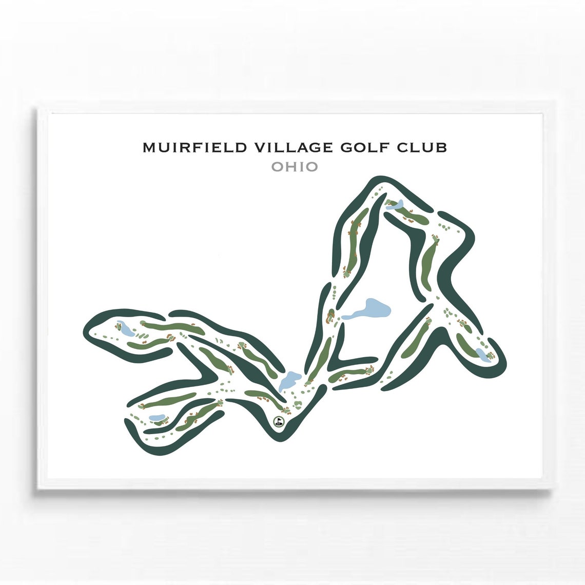 Muirfield Village Golf Club, OH Golf Course Map Layout, Golf Gift