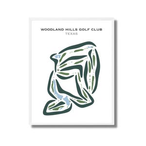 Woodland Hills Golf Club, TX | Mapa do campo de golfe, decoração, mapa de golfe, presente de jogador de golfe para ele, cartão de pontuação, presente de namorado jogador de golfe, impressão de arte SEM MOLDURA
