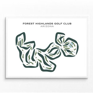 Forest Highlands Golf Club, AZ | Kunstdruck, Golf Karte, Golf Karte, Golf Karte, Score Karte, Golf Karte, Kunstdruck UNGERAHMT, für Sie und Ihn