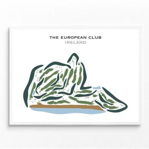 Der European Club, Irland | Kunstdruck, Golf Karte, Golf Karte, Golf Karte, Score Karte, Golf Karte, Kunstdruck UNGERAHMT, für Sie und Ihn