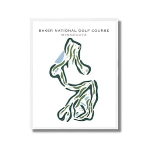 Campo de golf nacional Baker, MN / Mapa del campo de golf, mapa de golf, regalo de golfista para él, diseño de tarjeta de puntuación, regalo de novio golfista, impresión artística SIN MARCO