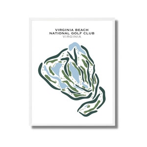 Virginia Beach National Golf Club, VA | Kunstdruck, Kunstdruck, Score Card Layout, Golf Map, Golf Map, Golf Siebdruck, Landkarte, Geschenkidee für Sie, Kunstdruck UNGERAHMT