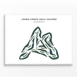 Jones Creek Golf Course, Georgia | Golf Course Map, Golf Map, Golfer Gift For Him, Scorecard Layout,Golfer Boyfriend Gift,Art Print Decor