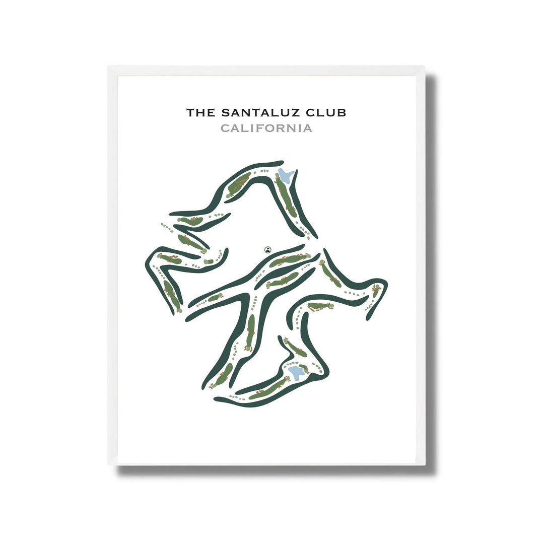 The Santaluz Club California Golf Course Map Golf Map Golfer Gift