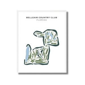 Belleair Country Club, FL | Kunstdruck, Golf Karte, Golf Karte, Golf Karte, Score Karte, Golf Karte, Kunstdruck UNGERAHMT, für Sie und Ihn