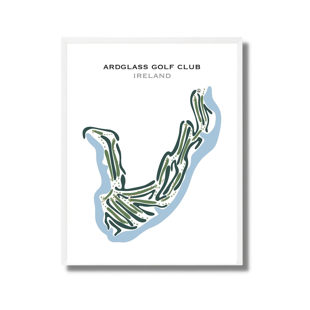 Ardglass Golf Club Ireland Golf Course Map Golf Map Golfer Gift