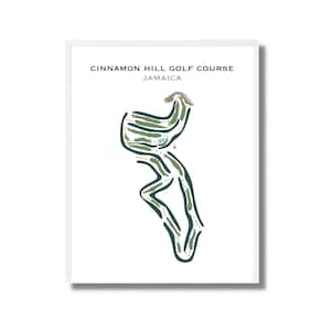 Cinnamon Hill Golf Club, Jamaika | Kunstdruck, Kunstdruck, Score Card Layout, Golf Map, Golf Map, Landkarte, Geschenkidee für Sie und Ihn, Kunstdruck UNGERAHMT