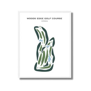 Woods Edge Golf Course, Iowa | Golf Course Map, Golf Map, Golfer Gift For Him, Scorecard Layout, Golfer Boyfriend Gift, Art Print Decor