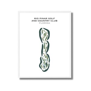 Country Club de Rio Pinar, Floride | Carte du parcours de golf, carte du golf, cadeau golfeur pour lui, mise en page de la carte de score, cadeau petit ami golfeur, impression d'art sans cadre