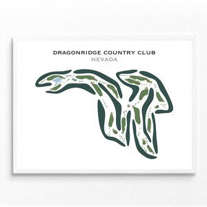 Dragonridge Country Club, Nevada | Carte du parcours de golf, carte du golf, cadeau golfeur pour lui, mise en page de la carte de score, cadeau petit ami golfeur, impression d'art sans cadre