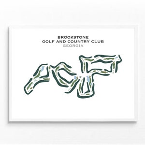 Brookstone Golf & Country Club, GA | Golf Course Map, Decor, Golfer Gift For Him,Scorecard Layout,Golfer Boyfriend Gift, Art Print Decor