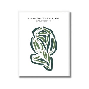 Stanford Golf Club, Kalifornien | Kunstdruck, Golf Karte, Golf Karte, Golf Karte, Score Karte, Golf Karte, Kunstdruck UNGERAHMT, für Sie und Ihn
