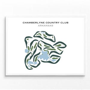 Chambnerlyne Country Club, AR | Kunstdruck, Golf Karte, Golf Karte, Golf Karte, Score Karte, Golf Karte, Kunstdruck UNGERAHMT, für Sie und Ihn