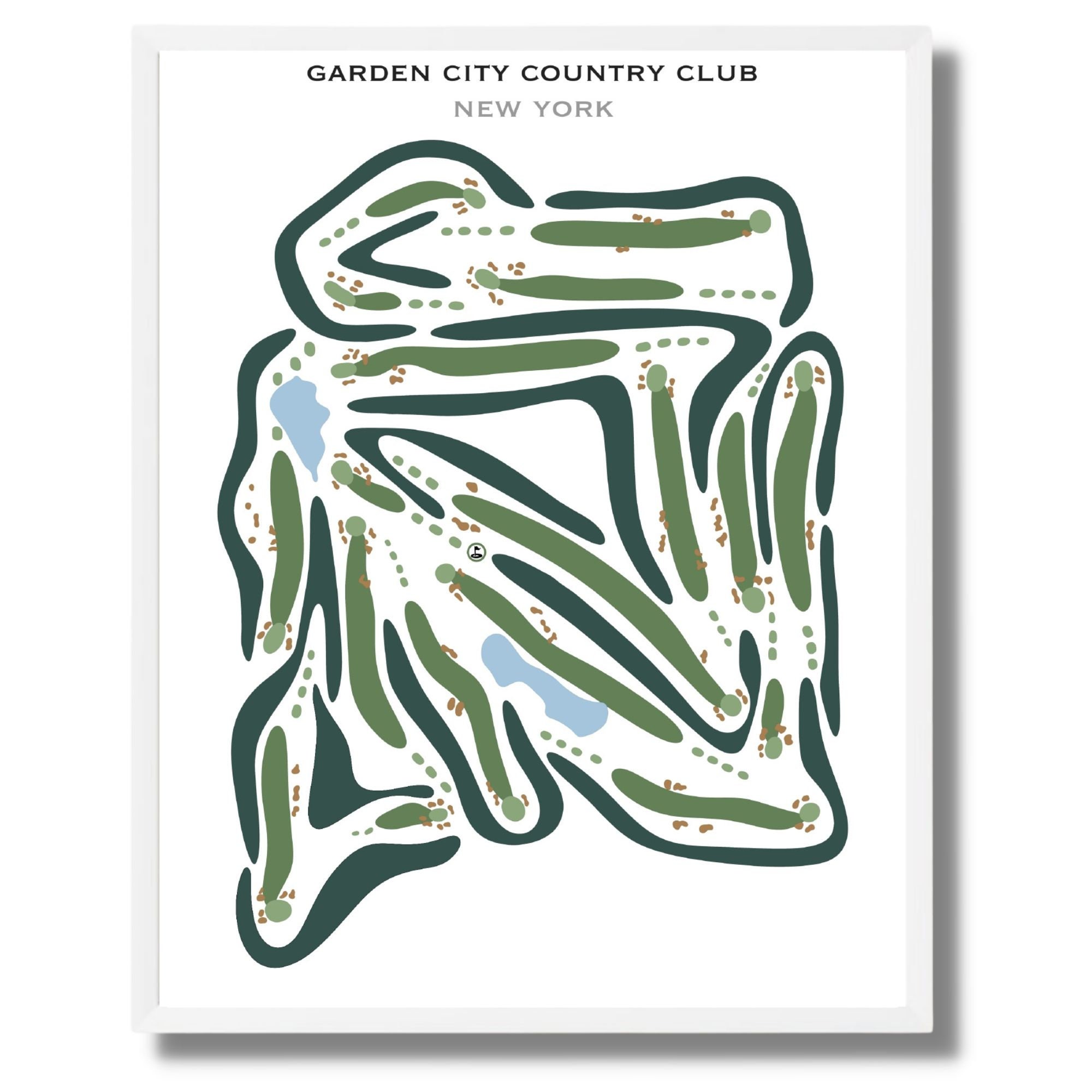 Garden City Country Club NY Golf Course Map Home Decor photo picture