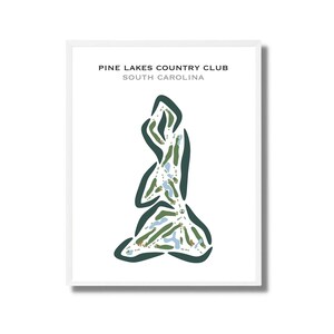 Pine Lakes Country Club, SC | Kunstdruck, Golf Karte, Golf Karte, Golf Karte, Score Karte, Golf Karte, Kunstdruck UNGERAHMT, für Sie und Ihn