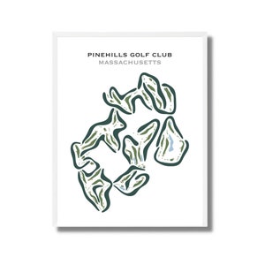 Pinehills Golf Club, Massachusetts, Golf Platz Druck, Geschenke für einen Golfer, Golfliebhaber, Golf Wanddekor, Golf Wanddruck, Golf Karte Dekor