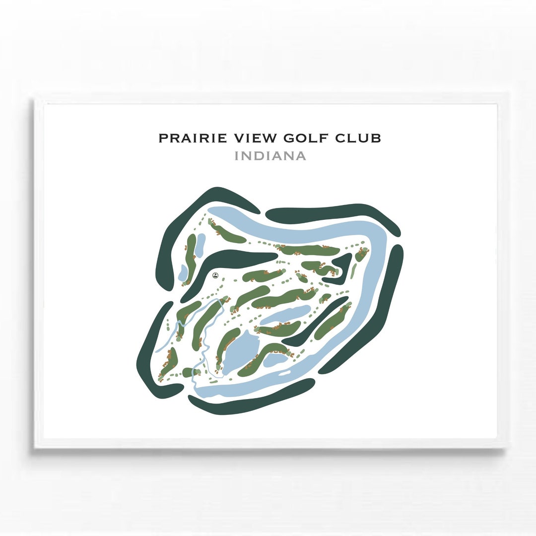 Prairie View Golf Club, IN Golf Course Map, Golf Map, Golfer Gift for