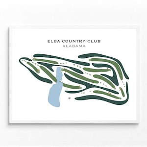 Elba Country Club, Alabama | Kunstdruck, Golf Karte, Golf Karte, Golf Karte, Score Karte, Golf Karte, Kunstdruck UNGERAHMT, für Sie und Ihn