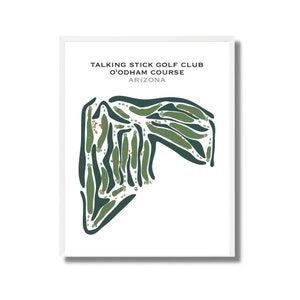 Sprechender Stock Golf Club O'odham Platz, Arizona | Kunstdruck, Golf Karte, Scorekarte Layout, Golfspieler Freund Geschenk, Kunstdruck UNGERAHMT