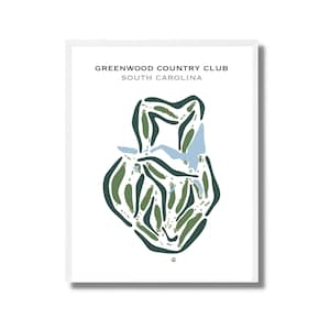 Greenwood Country Club, SC | Kunstdruck, Golf Karte, Golf Karte, Golf Karte, Score Karte, Golf Karte, Kunstdruck UNGERAHMT, für Sie und Ihn