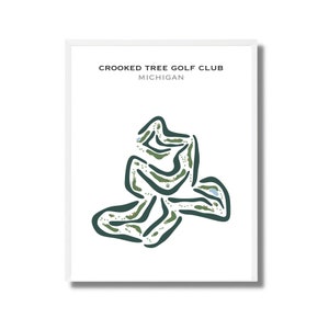 Crooked Tree Golf Club, MI | Golf Course Map, Golf Map, Golfer Gift For Him, Scorecard Layout, Golfer Boyfriend Gift, Art Print Decor