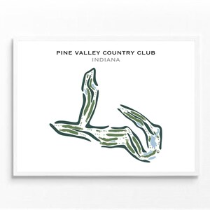 Pine Valley Country Club, NC Golf Course Prints| Golf Course Map Home Decor, Golfer Gift For Him Her, Golfer Lover Gift, Framed & Canvas Art