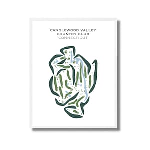 Candlewood Valley Country Club, CT / Mapa del campo de golf, mapa de golf, regalo de golfista para él, tarjeta de puntuación, regalo para novio golfista, lámina artística sin marco